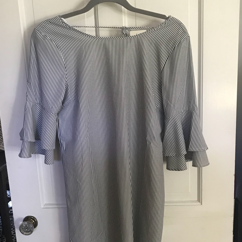 NWT striped bell sleeve dress!!